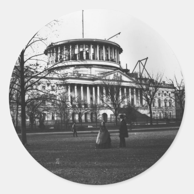 Sticker Rond Capitol Building à Washington D.C. (Devant)