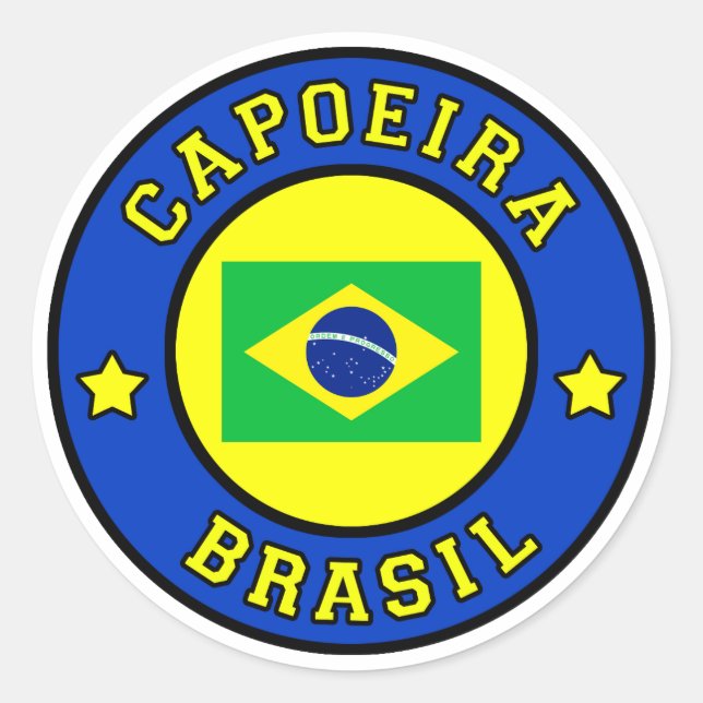 Sticker Rond Capoeira Brasil (Devant)
