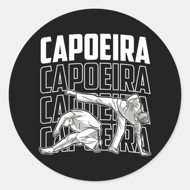 Sticker Rond Capoeira Training Brésil Martial Arts Hobby (Devant)