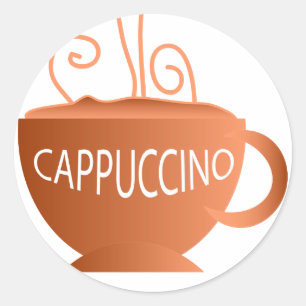 Sticker Rond Cappuccino