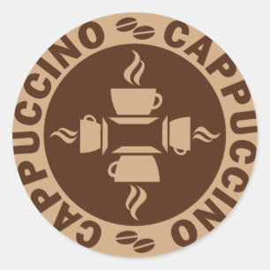 Sticker Rond Cappuccino
