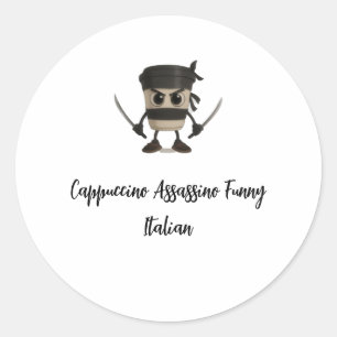Sticker Rond Cappuccino Assassino