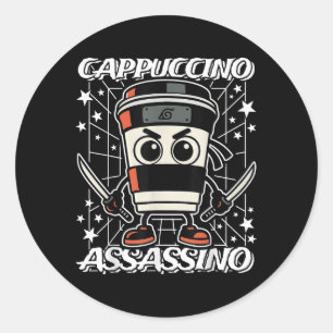 Sticker Rond Cappuccino-assassino Italien brainrot Café Assas
