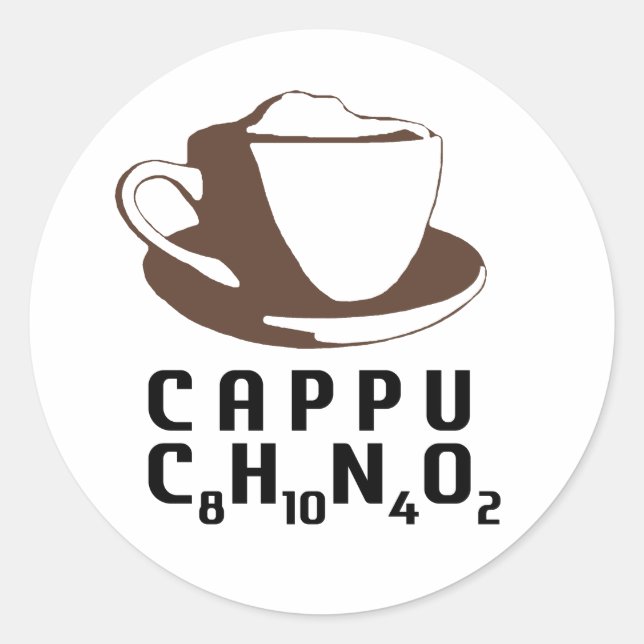 Sticker Rond Cappuccino chimique (Devant)
