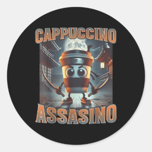 Sticker Rond Cappuccino Italien