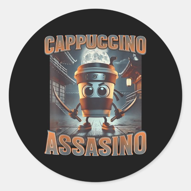 Sticker Rond Cappuccino Italien (Devant)