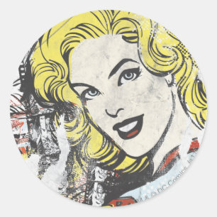 Sticker Rond Câpres comiques 1 de Supergirl