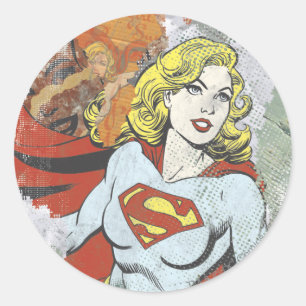 Sticker Rond Câpres comiques 2 de Supergirl