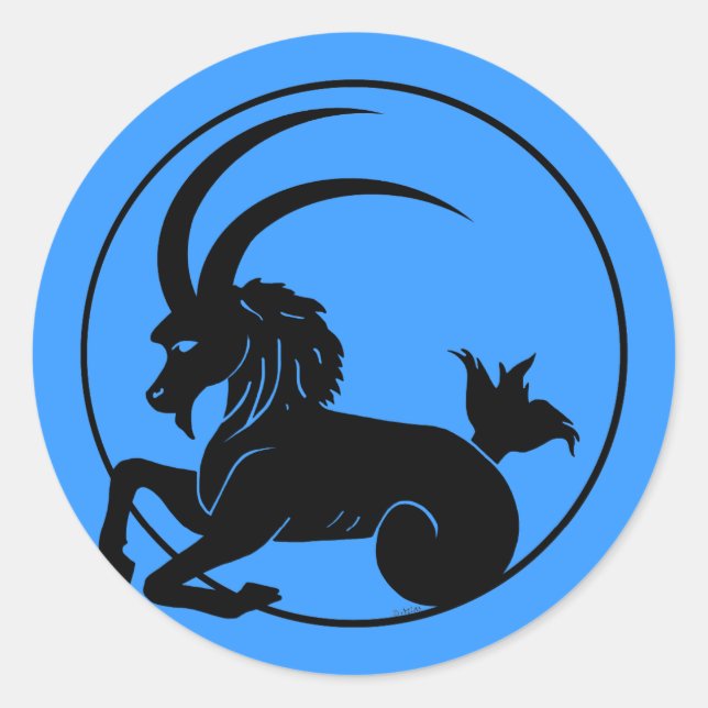 Sticker Rond Capricorne (Devant)