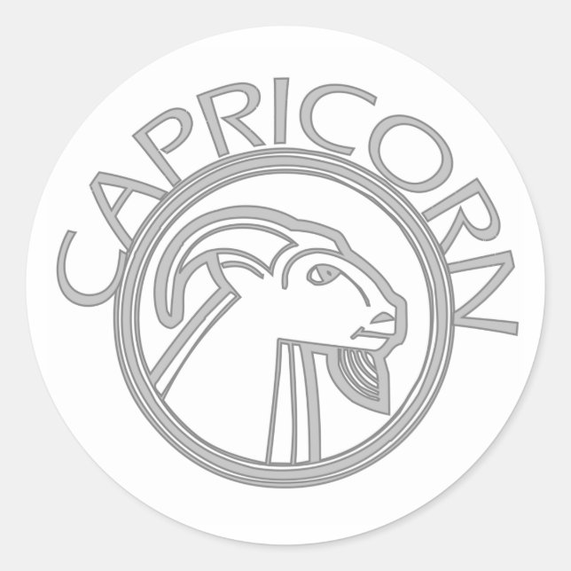 Sticker Rond Capricorne la chèvre (Devant)
