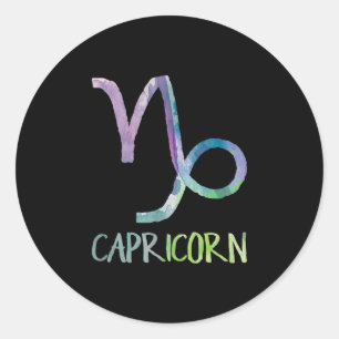 Sticker Rond Capricorne Symbole Zodiaque Astrologie Chèvre de m