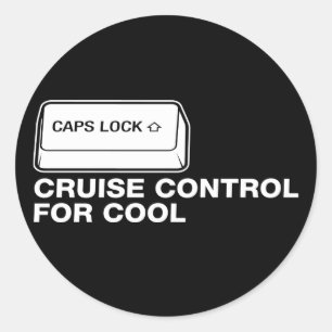 Sticker Rond capslock - contrôle de croisière pour cool