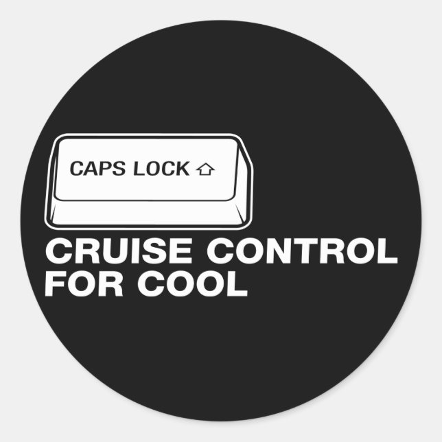 Sticker Rond capslock - contrôle de croisière pour cool (Devant)