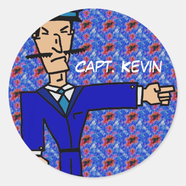 Sticker Rond Capt Kevin (Devant)