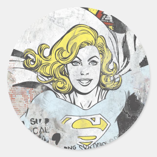 Sticker Rond Capteurs de bande dessinée Supergirl 3 (Devant)