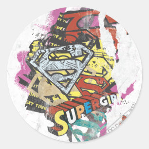 Sticker Rond Capteurs de bande dessinée Supergirl 4