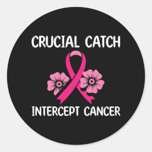Sticker Rond Capture Crucial Intercept Cancer Don Pour Ami