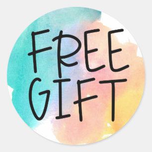 Sticker Rond Capture gratuite d'échantillon sans aquarelle Rain