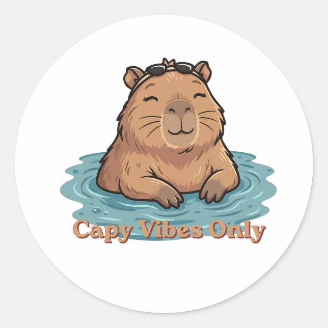 Sticker Rond Capy Vibes uniquement  (Devant)