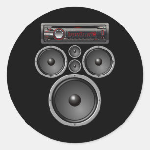 STICKER ROND CAR STEREO SPEAKERS SYSTÈME AUDIO HALLOWEEN COSTUM
