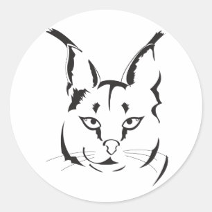Sticker Rond Caracal