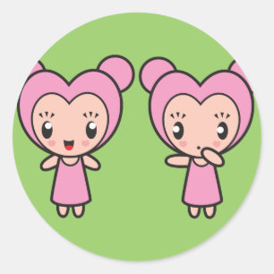 Sticker Rond Caractère de signe d'étoile - Gémeaux