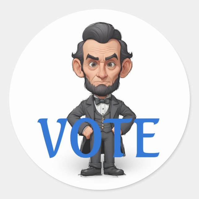 Sticker Rond Caractère du vote (Devant)