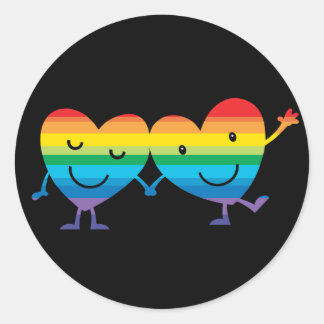 Sticker Rond Caractères du coeur