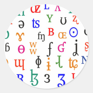 Sticker Rond Caractères IPA