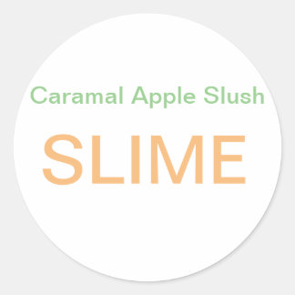 Sticker Rond Caramal Apple slush logo SLIME