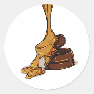 Sticker Rond caramel
