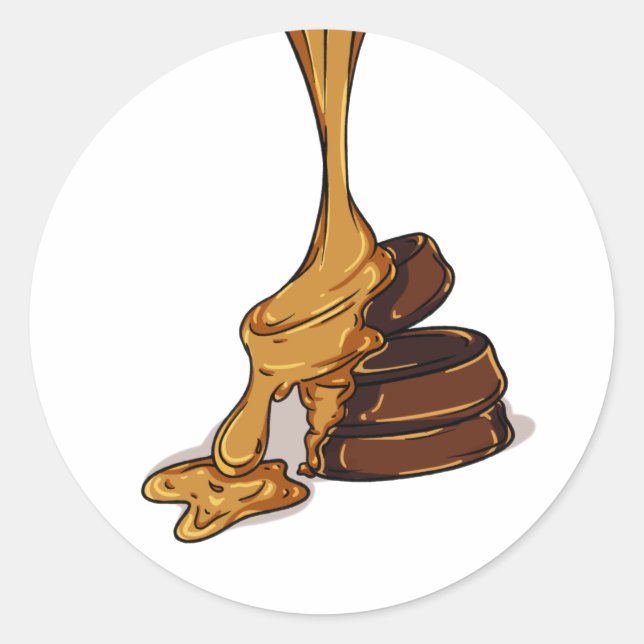 Sticker Rond caramel  (Devant)