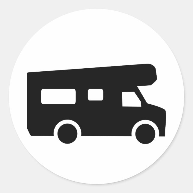 Sticker Rond Caravane - Motorhome (Devant)