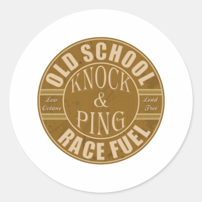 Sticker Rond carburant de course de traînée à l'ancienne école (Devant)