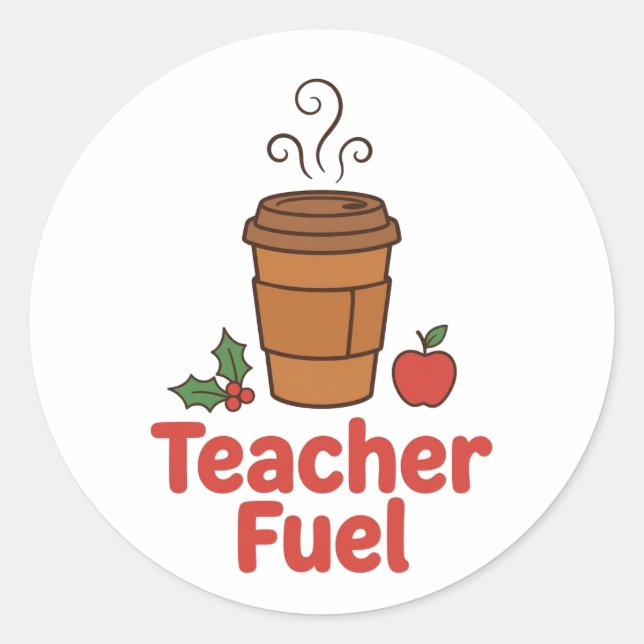 Sticker Rond Carburant d'enseignant (Devant)