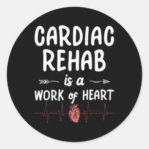 Sticker Rond Cardiac Rehab Est Un Travail De