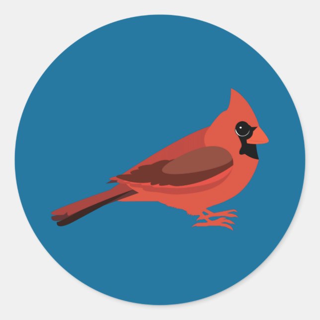 Sticker Rond Cardinal Cardinal (Devant)