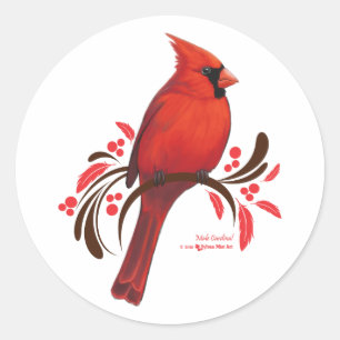 Sticker Rond Cardinal masculin
