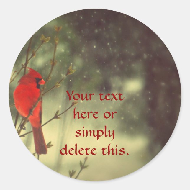 Sticker Rond Cardinal masculin (Devant)