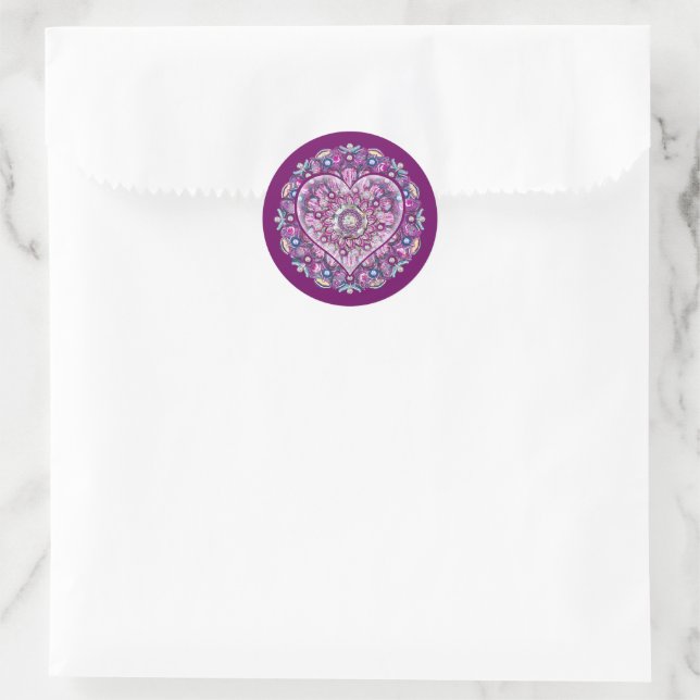 Sticker Rond Cardinal Red Rosace (Sac)