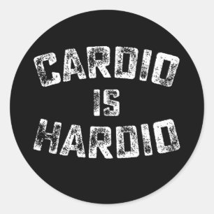 Sticker Rond Cardio Est Hardio Fitness Gym Entraînement