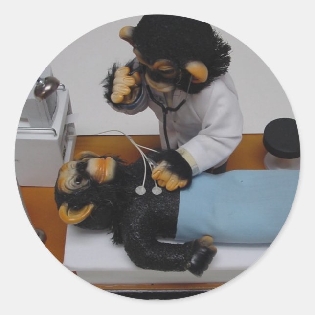 Sticker Rond Cardiologue (Devant)