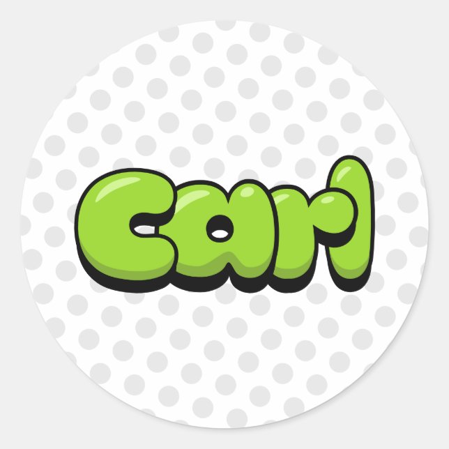 Sticker Rond Carl (Devant)