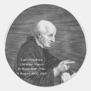 Sticker Rond Carl Friedrich Christian Fasch 1769