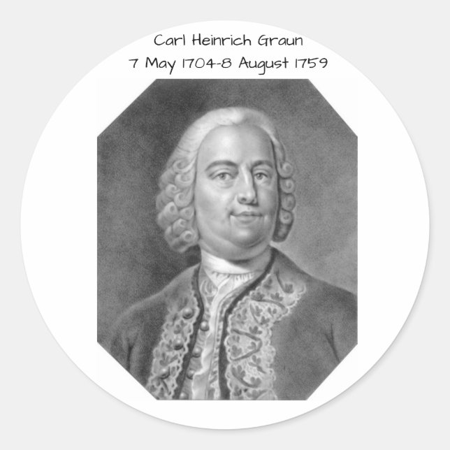 Sticker Rond Carl Heinrich Graun (Devant)