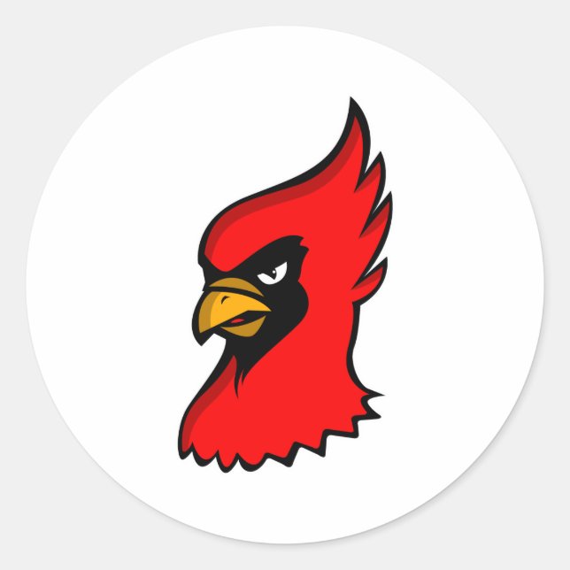 Sticker Rond Carla Cardinal (Devant)