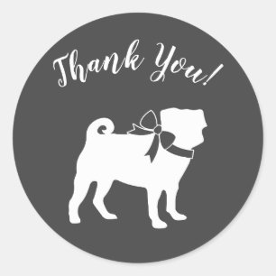 Sticker Rond Carlin Chien Baby shower Thème Chien Chiot Neutre