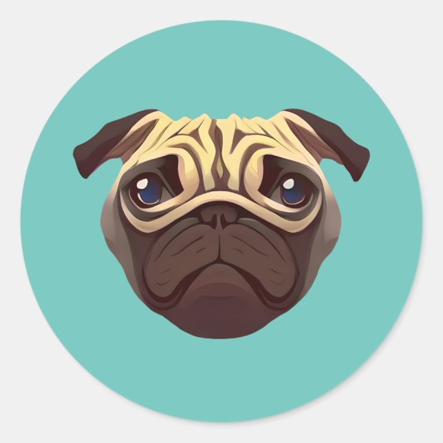 Sticker rond carlin classique (Devant)