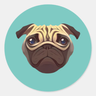Sticker rond carlin classique