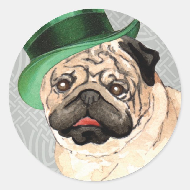 Sticker Rond Carlin de la Saint Patrick (Devant)